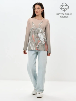 Лонгслив женский. Хлопок / Магистр дьявольского культа