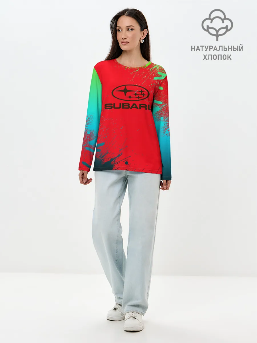 Лонгслив женский. Хлопок / SUBARU
