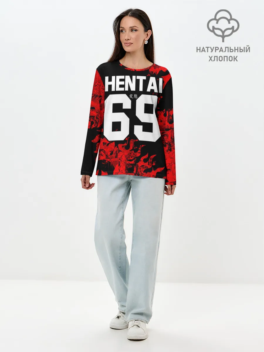 Лонгслив женский. Хлопок / HENTAI [02]