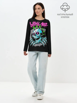 Лонгслив женский. Хлопок / Blink-182