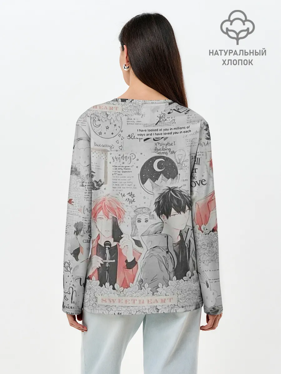 Лонгслив женский. Хлопок / Сато и Рицу