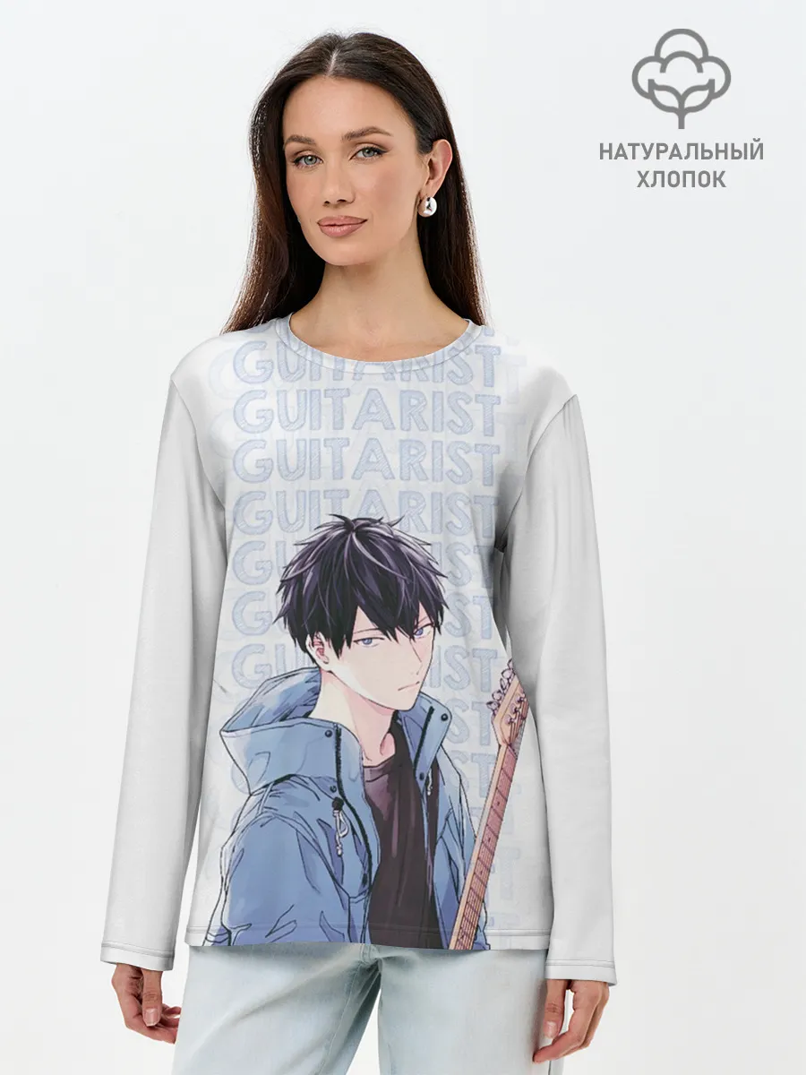 Лонгслив женский. Хлопок / Guitarist