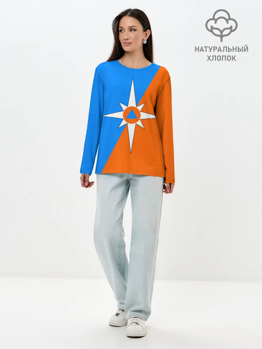 Лонгслив женский. Хлопок / МЧС России