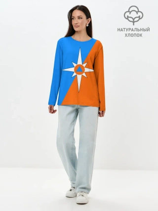 Лонгслив женский. Хлопок / МЧС России