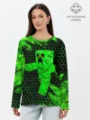 Лонгслив женский. Хлопок / MINECRAFT CREEPER