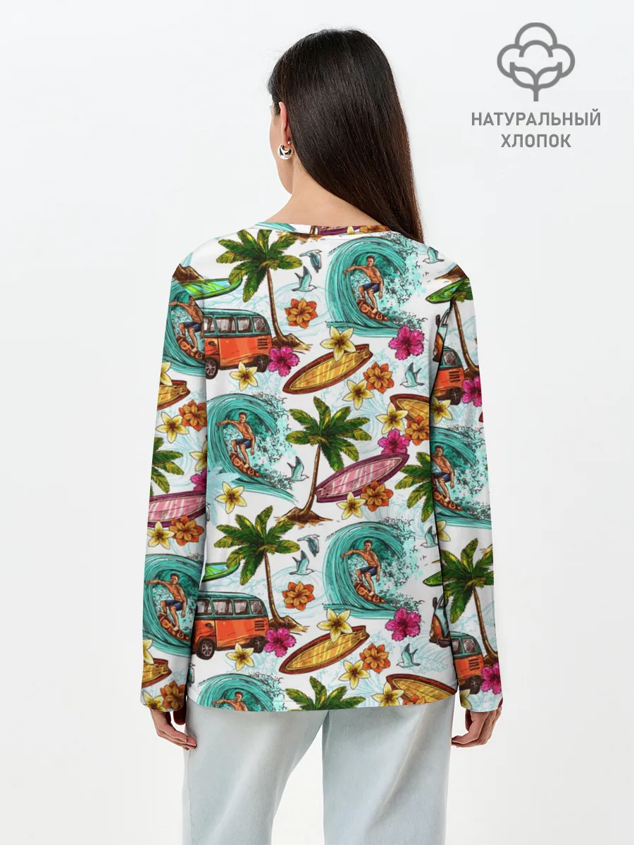Лонгслив женский. Хлопок / Летнее Настроение