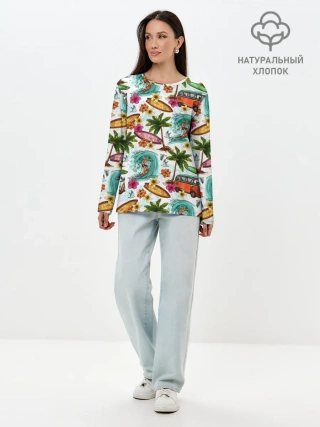 Лонгслив женский. Хлопок / Летнее Настроение