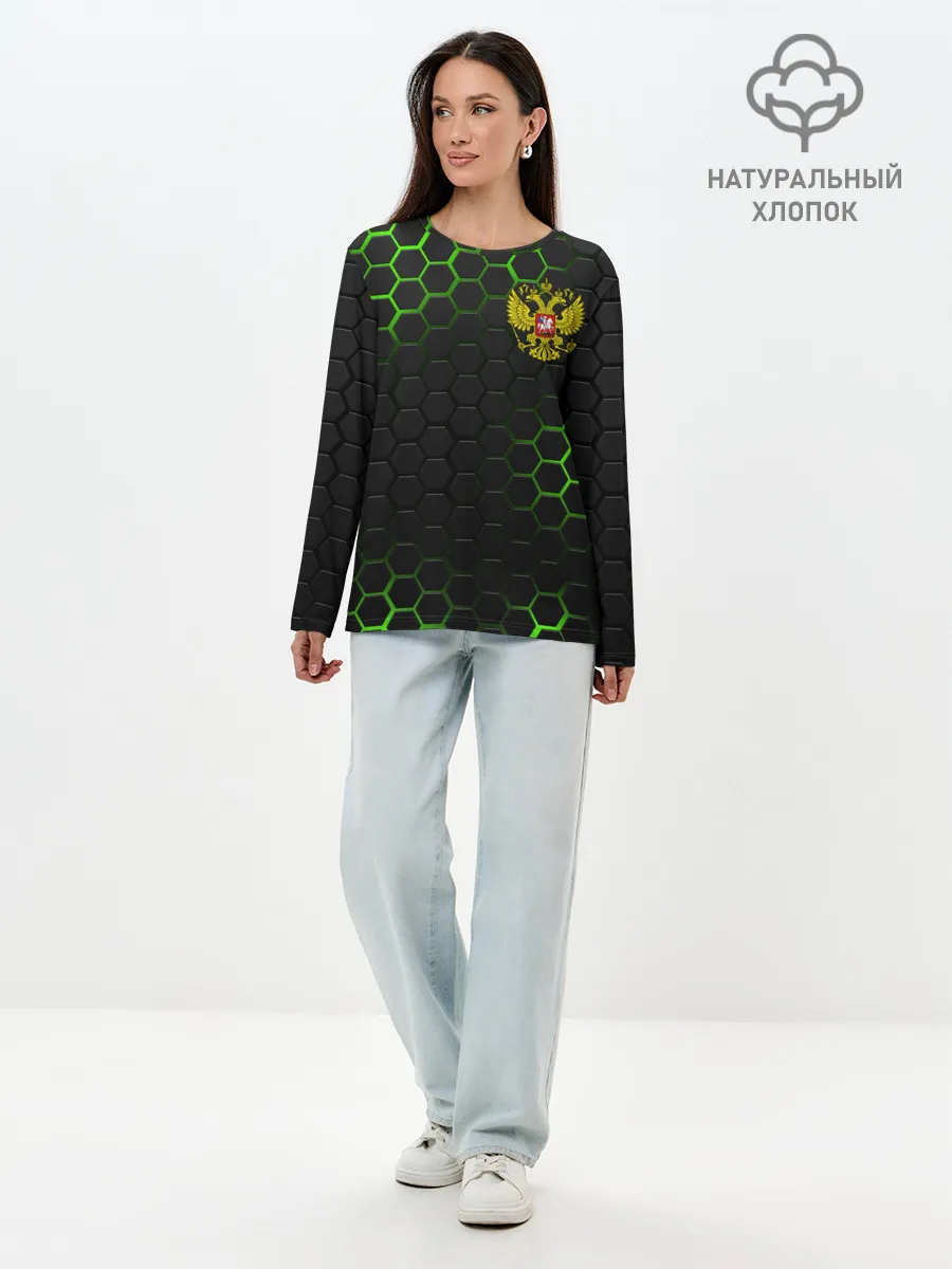 Лонгслив женский. Хлопок / РОССИЯ