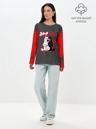 Лонгслив женский. Хлопок / МЕДВЕДЬ МОНОКУМА