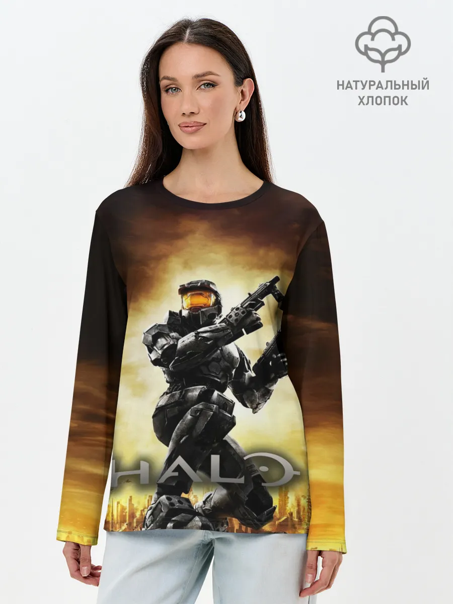 Лонгслив женский. Хлопок / Halo Infinite