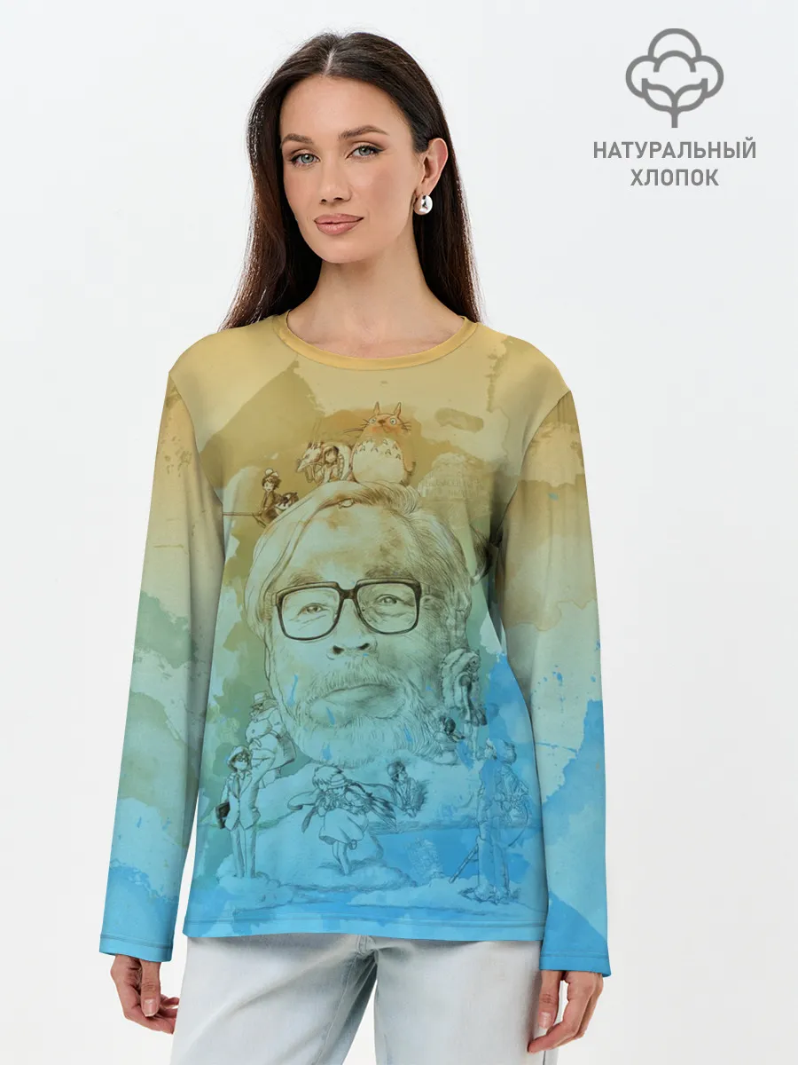 Лонгслив женский. Хлопок / P007_P004ooo2224483