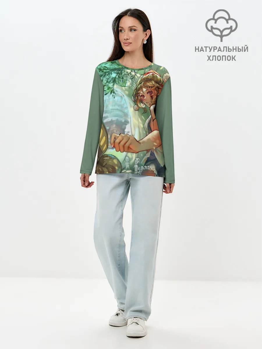 Лонгслив женский. Хлопок / Гибли