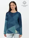 Лонгслив женский. Хлопок / DARK BLUE