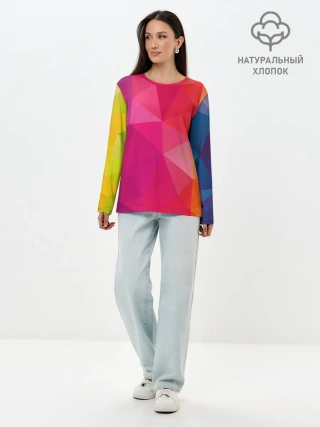 Лонгслив женский. Хлопок / ПОЛИСКЕЙП
