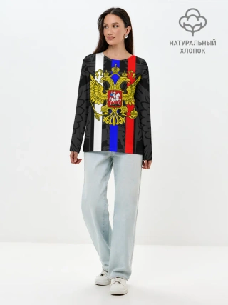 Лонгслив женский. Хлопок / РОССИЯ