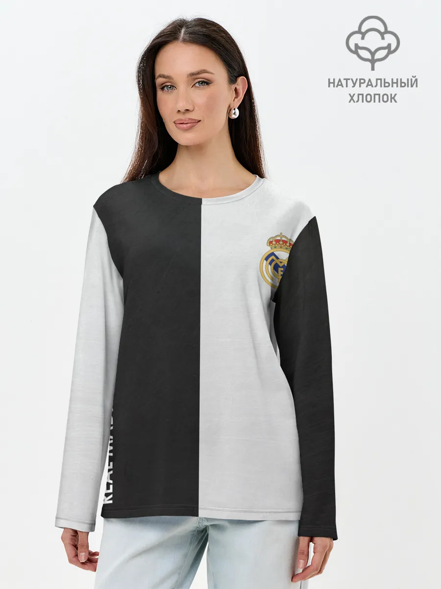 Лонгслив женский. Хлопок / Real Madrid