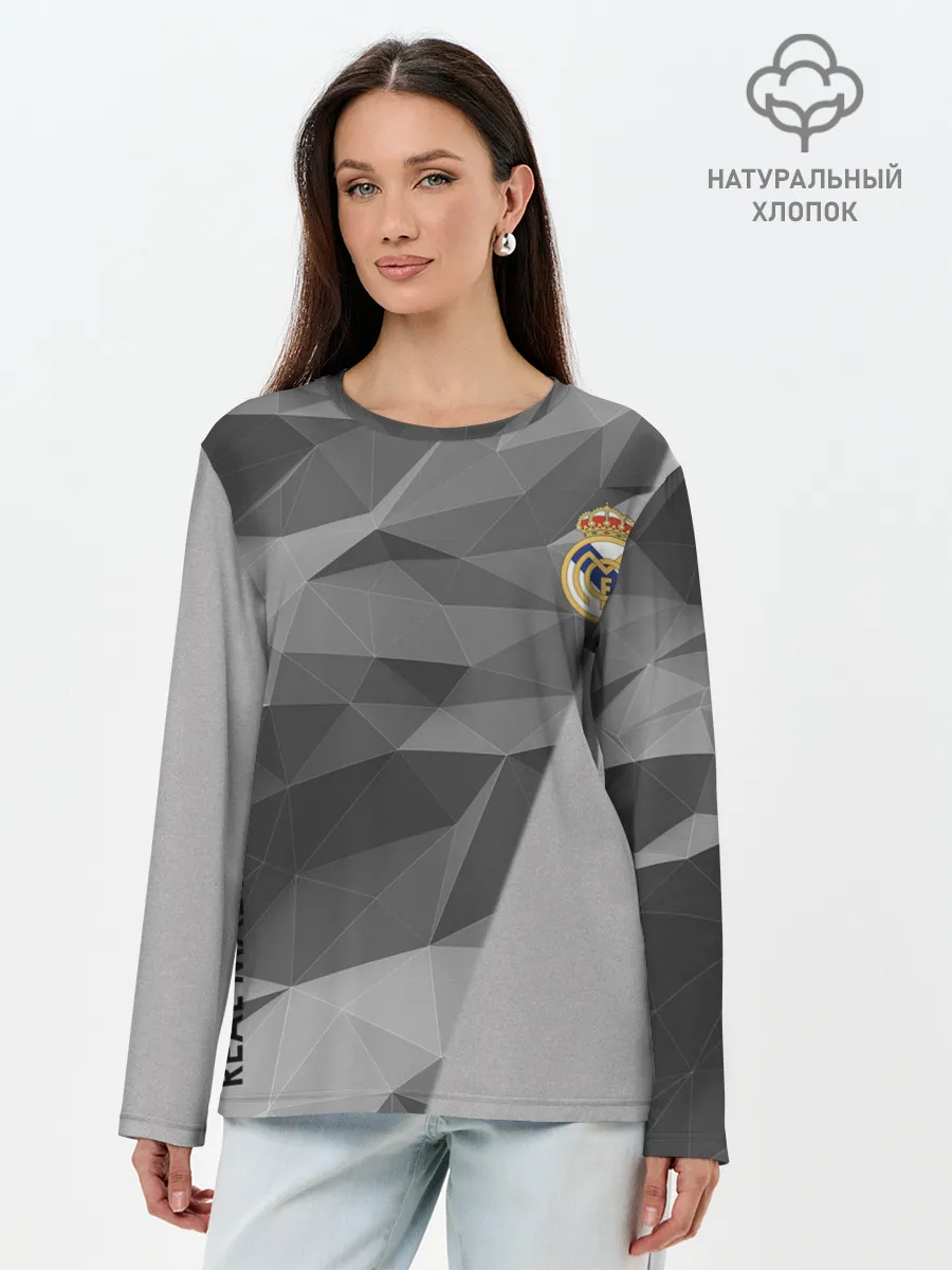 Лонгслив женский. Хлопок / Real Madrid