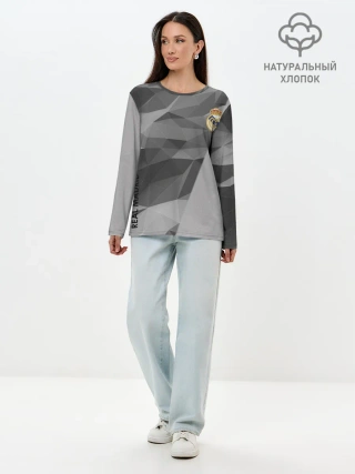 Лонгслив женский. Хлопок / Real Madrid