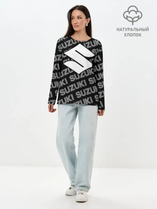 Лонгслив женский. Хлопок / SUZUKI