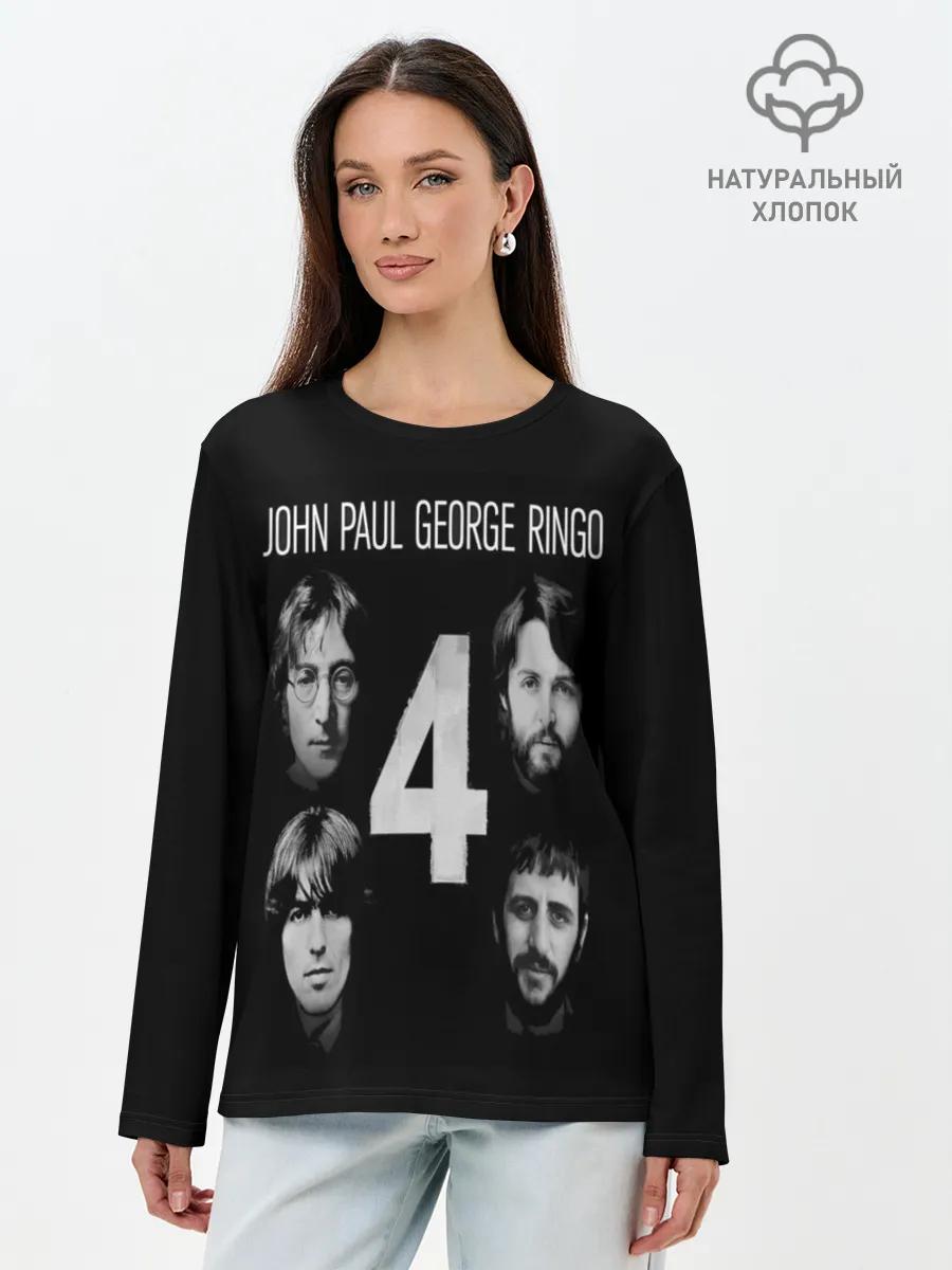 Лонгслив женский. Хлопок / THE BEATLES