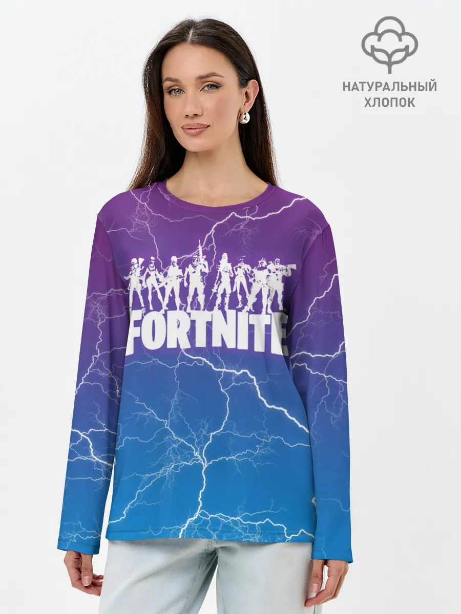 Лонгслив женский. Хлопок / Fortnite