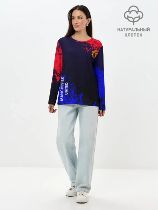 Лонгслив женский. Хлопок / Manchester United