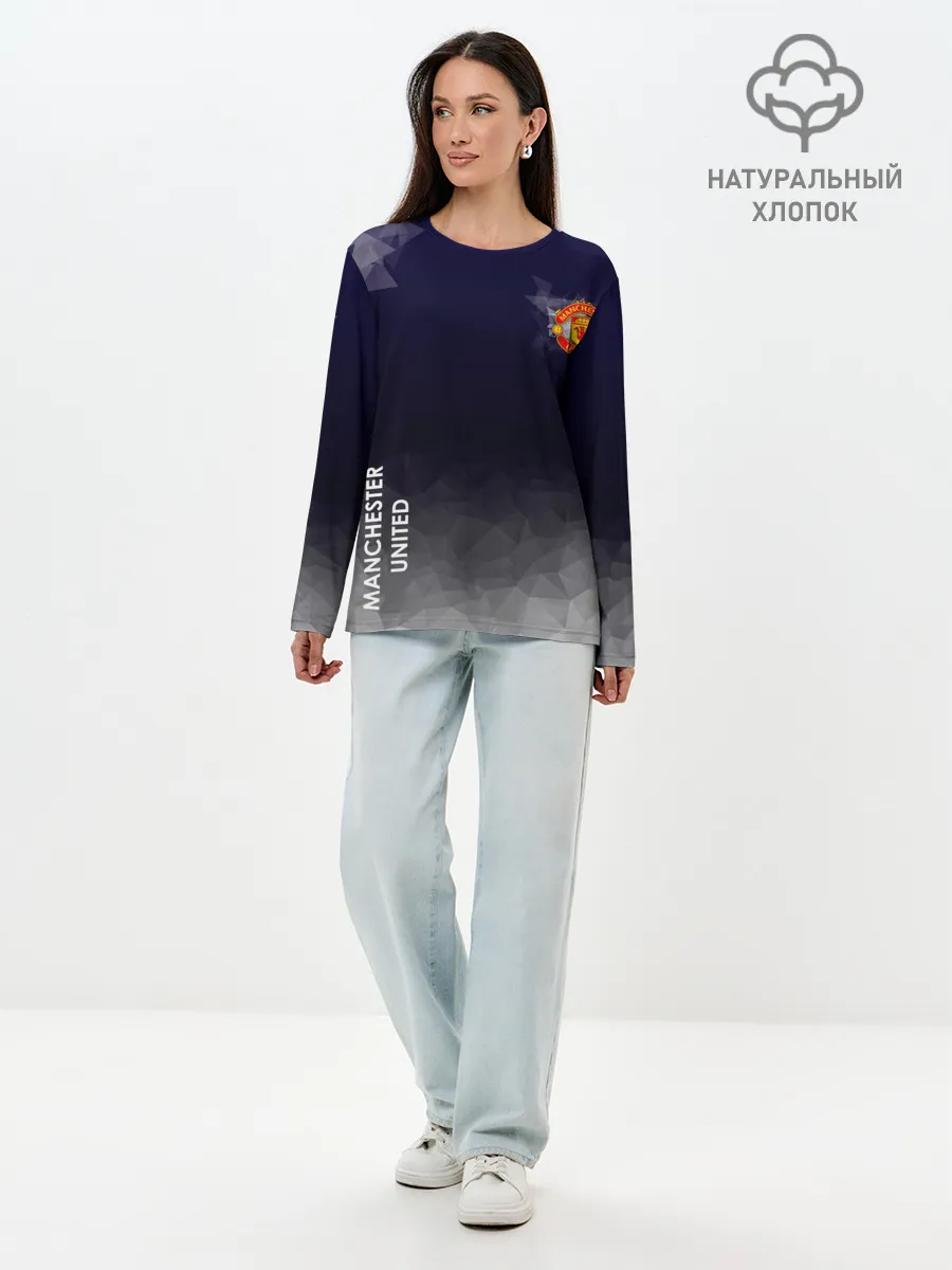Лонгслив женский. Хлопок / Manchester United