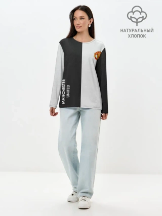 Лонгслив женский. Хлопок / Manchester United