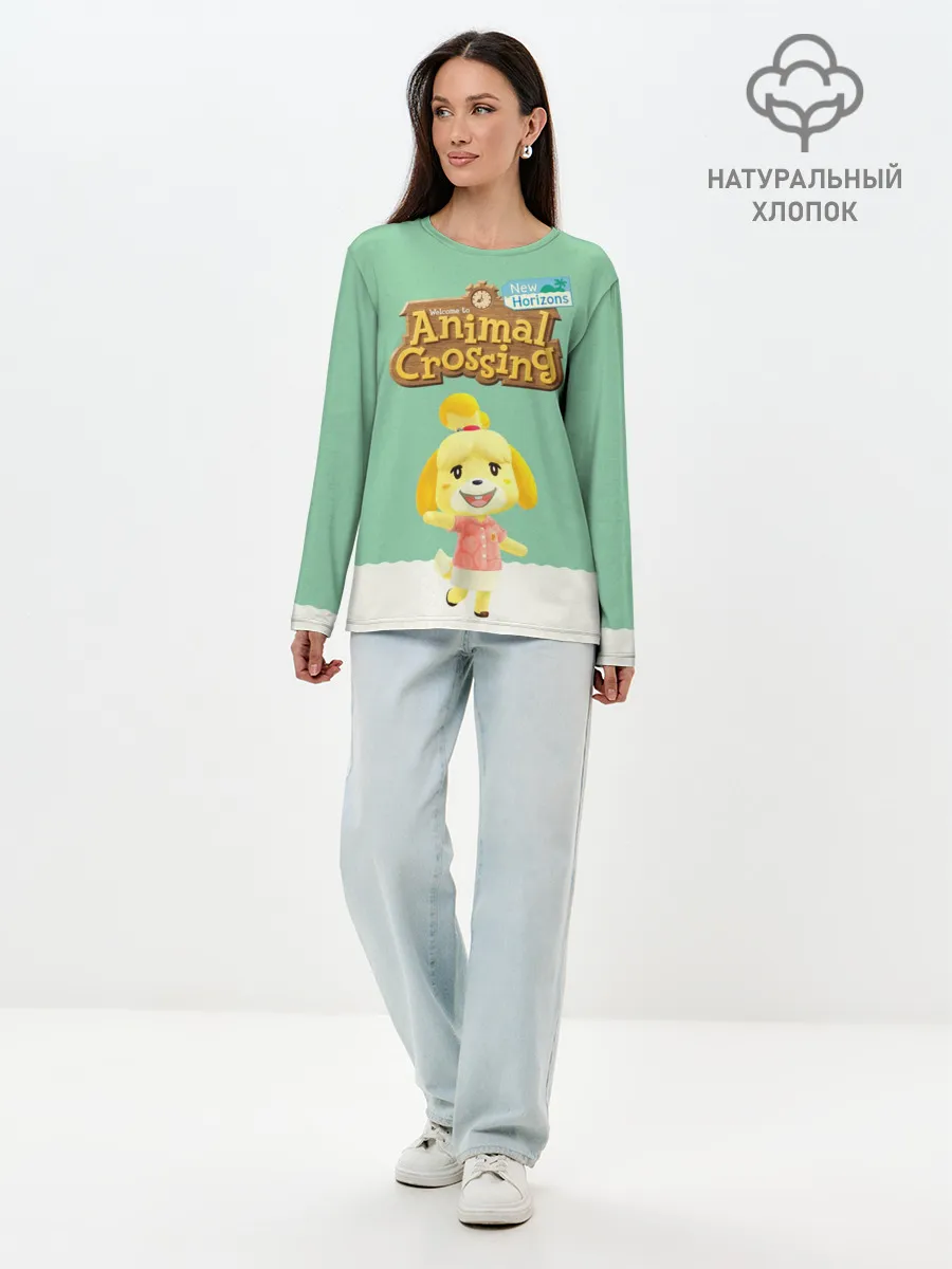 Лонгслив женский. Хлопок / Animal Crossing