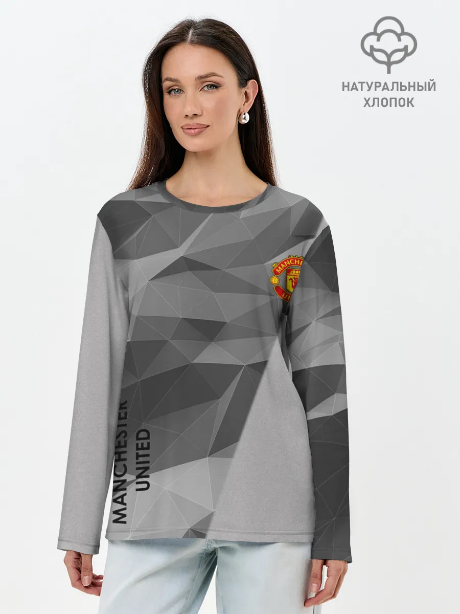 Лонгслив женский. Хлопок / Manchester United