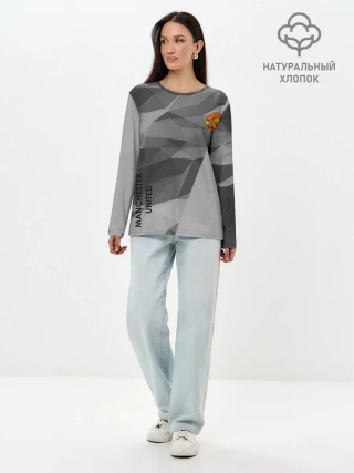 Лонгслив женский. Хлопок / Manchester United