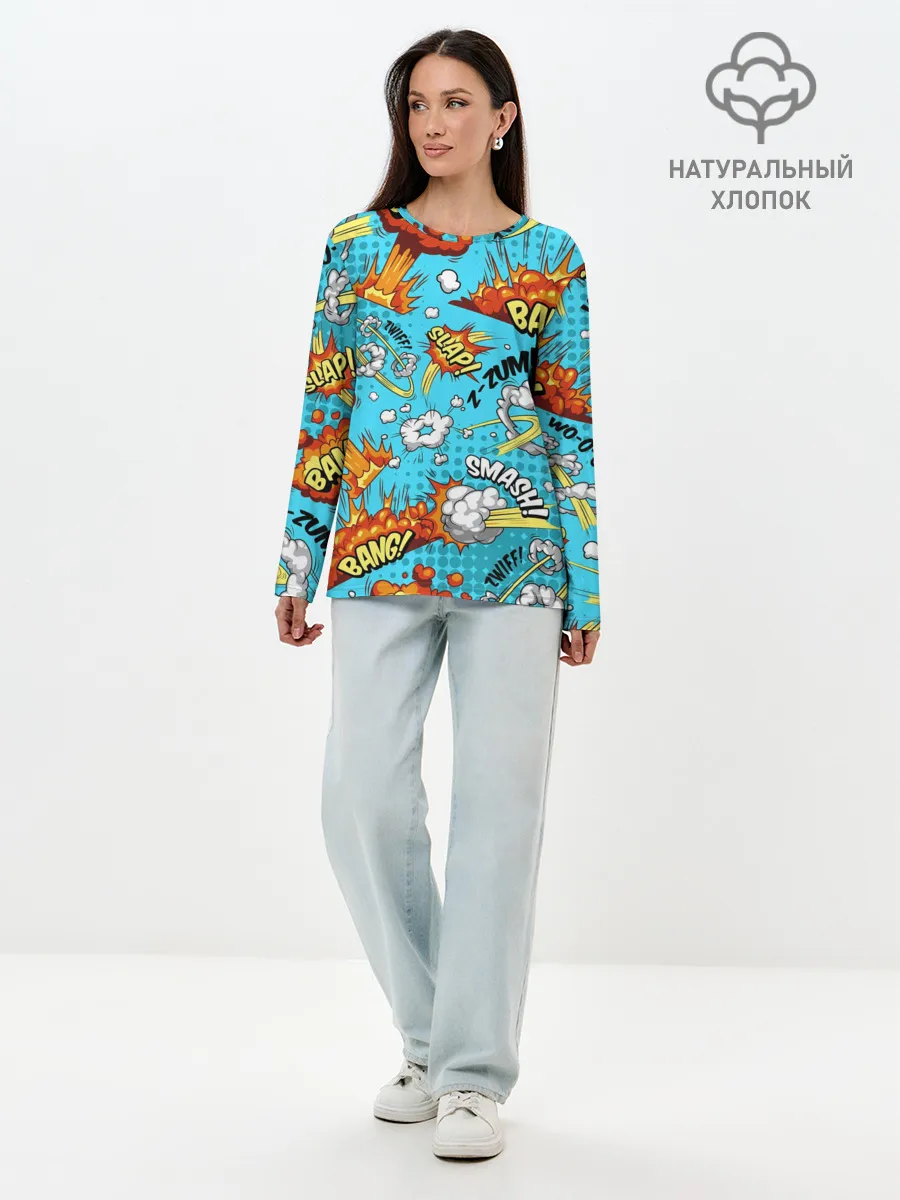 Лонгслив женский. Хлопок / COMICS ART