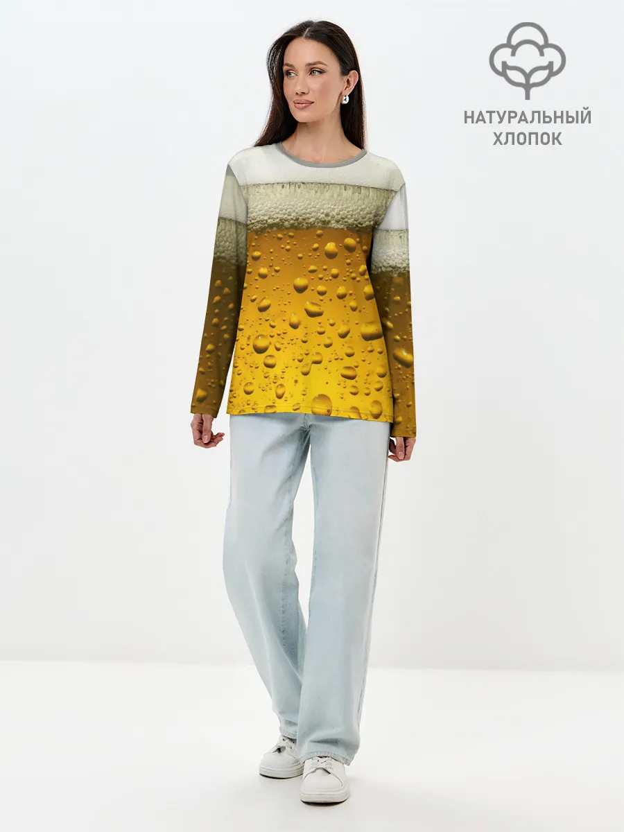 Лонгслив женский. Хлопок / ПИВО