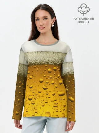 Лонгслив женский. Хлопок / ПИВО