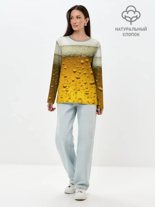 Лонгслив женский. Хлопок / ПИВО