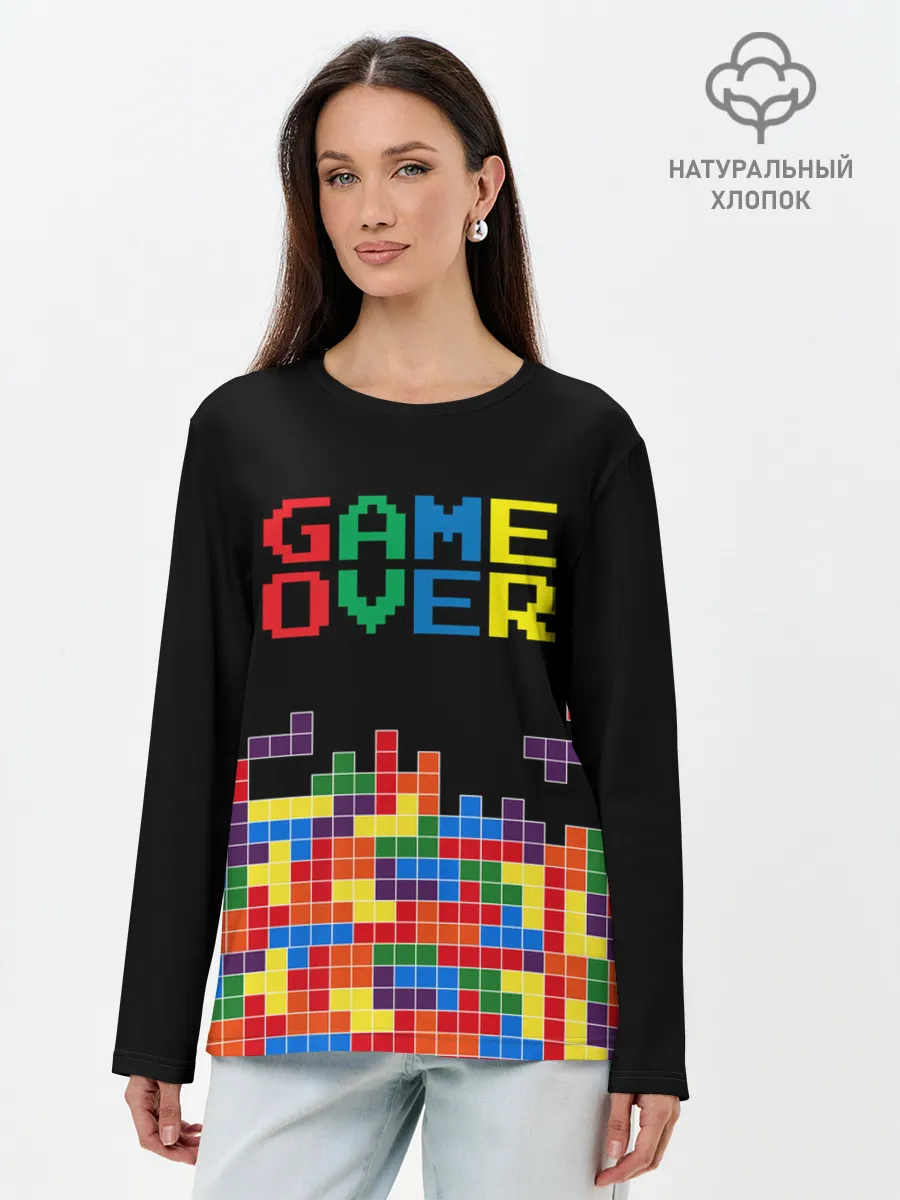 Лонгслив женский. Хлопок / ТЕТРИС