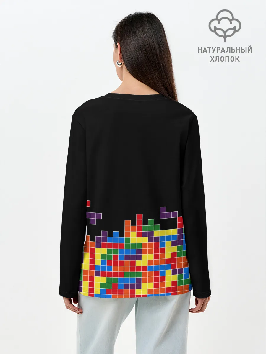 Лонгслив женский. Хлопок / ТЕТРИС