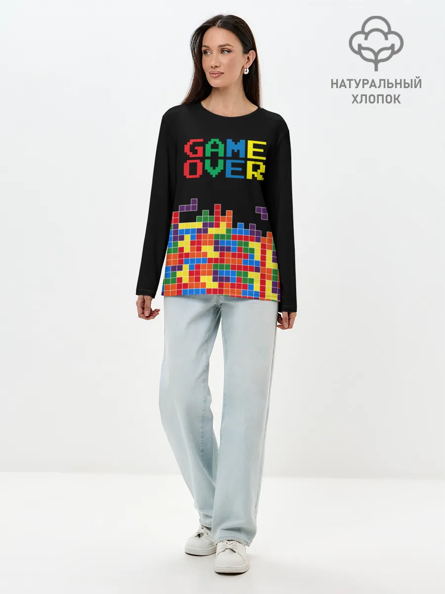 Лонгслив женский. Хлопок / ТЕТРИС