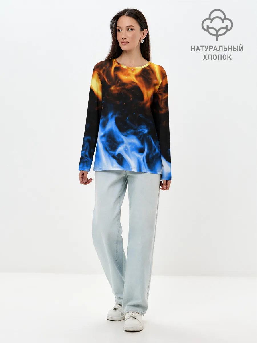 Лонгслив женский. Хлопок / БИТВА ОГНЕЙ