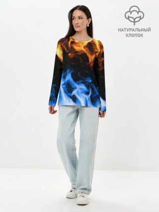 Лонгслив женский. Хлопок / БИТВА ОГНЕЙ