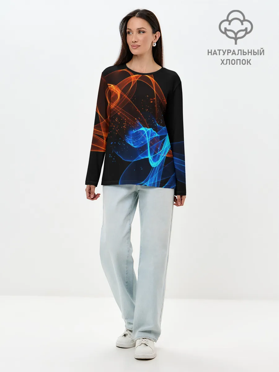 Лонгслив женский. Хлопок / БИТВА ОГНЕЙ