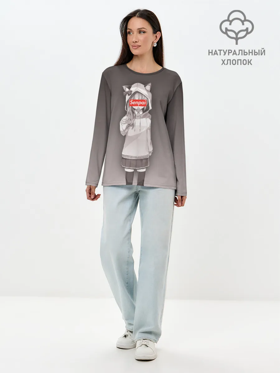 Лонгслив женский. Хлопок / Senpai,
