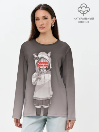 Лонгслив женский. Хлопок / Senpai,
