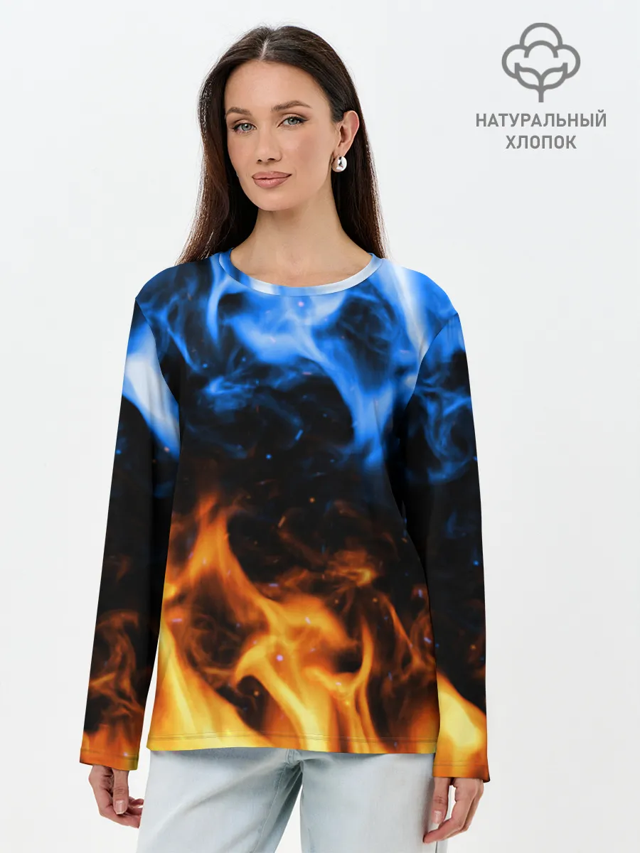 Лонгслив женский. Хлопок / БИТВА ОГНЕЙ