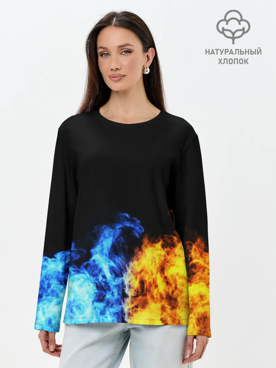 Лонгслив женский. Хлопок / БИТВА ОГНЕЙ