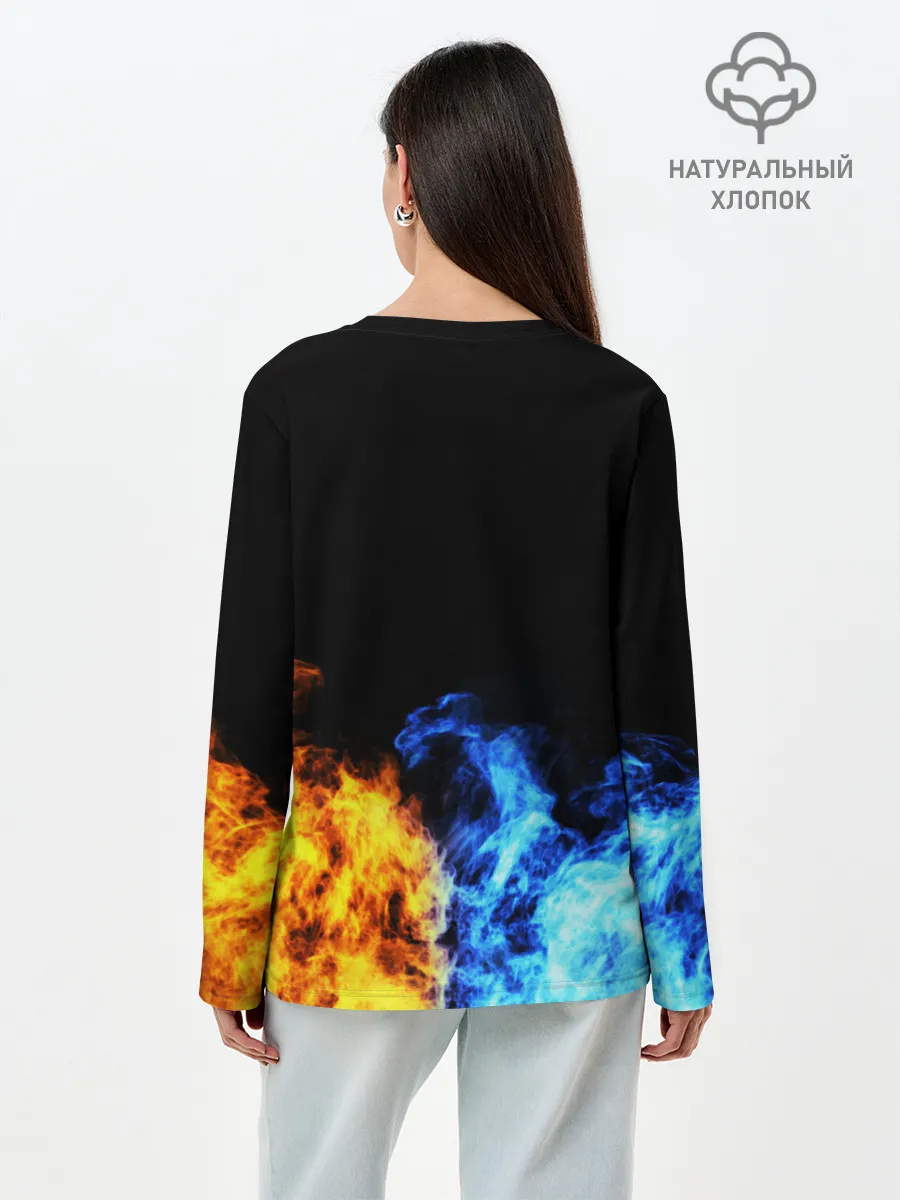Лонгслив женский. Хлопок / БИТВА ОГНЕЙ