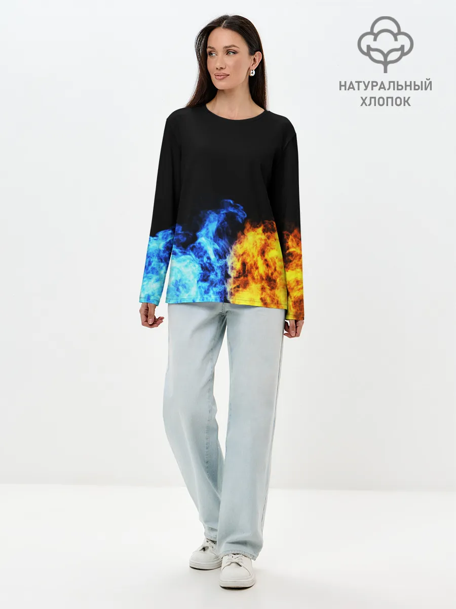 Лонгслив женский. Хлопок / БИТВА ОГНЕЙ