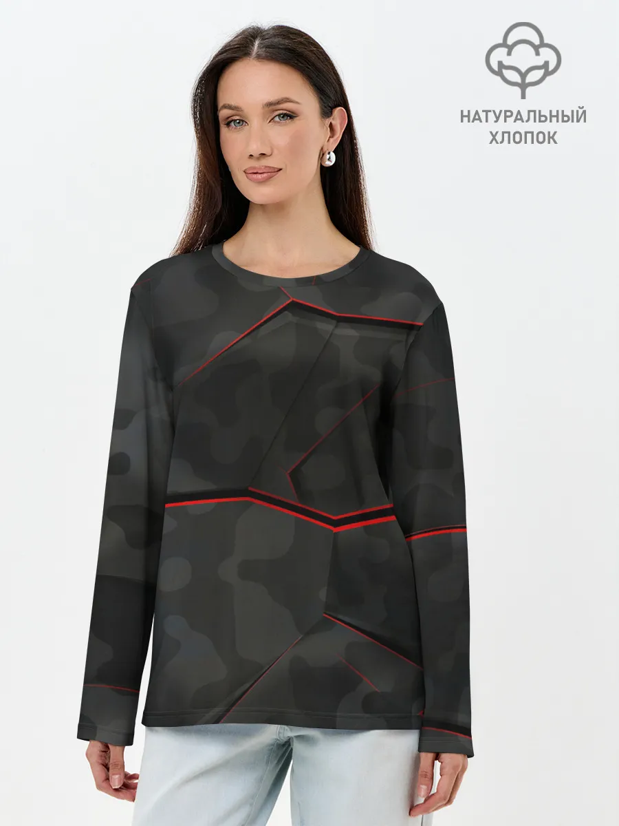 Лонгслив женский. Хлопок / Текстура.