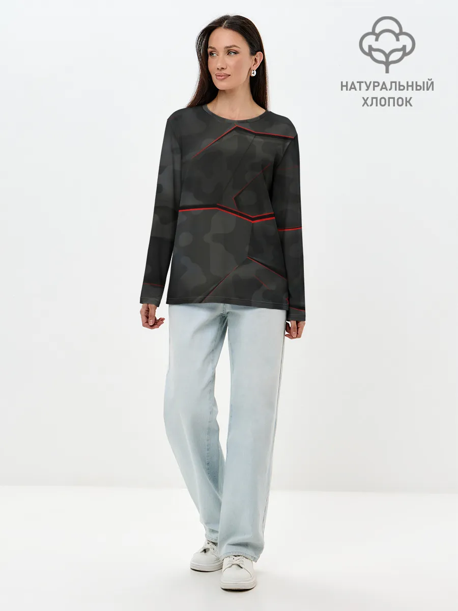 Лонгслив женский. Хлопок / Текстура.