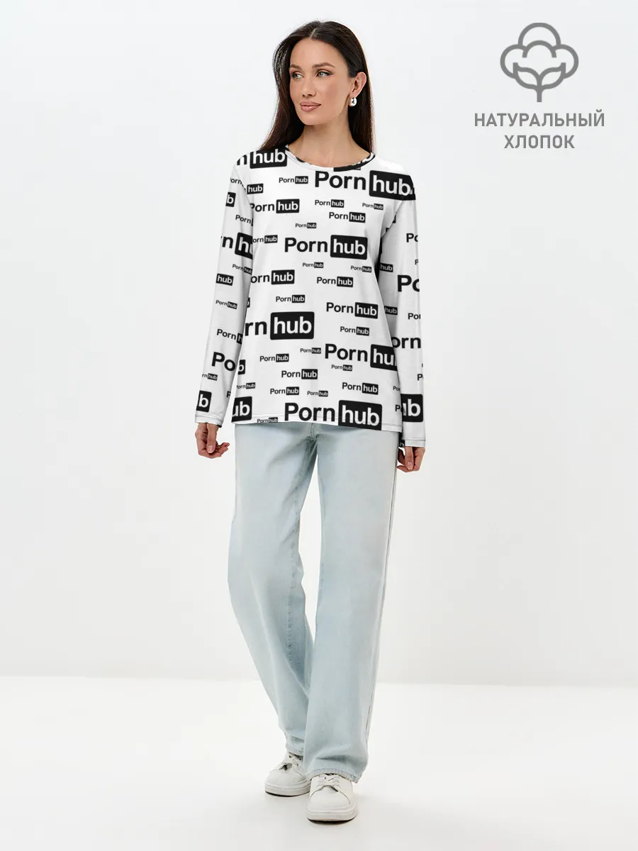 Лонгслив женский. Хлопок / PornHub